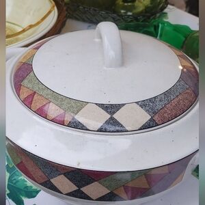 Studio Nova Round casserole lidded bowl with Palm Desert design
